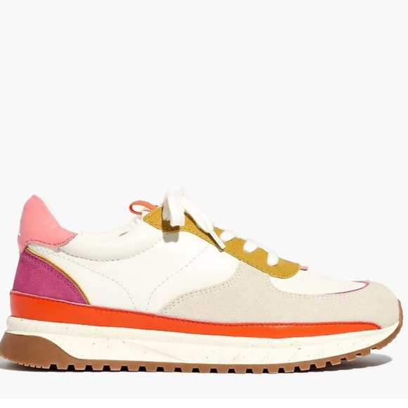 MADEWELL MWL Kickoff Trainer Sneakers Bright Colorblock Suede & Leather women 11 - Picture 2 of 9